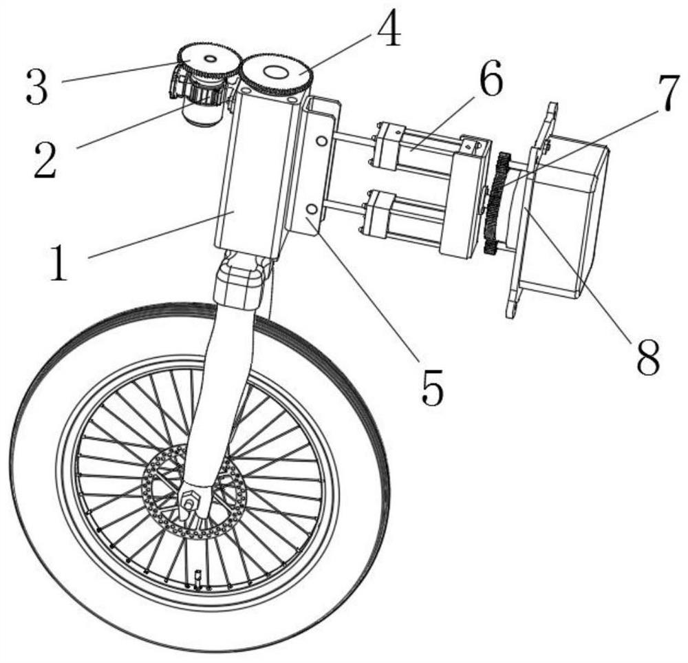 Steering modular mechanism capable of adjusting kingpin inclination angle and wheel camber angle