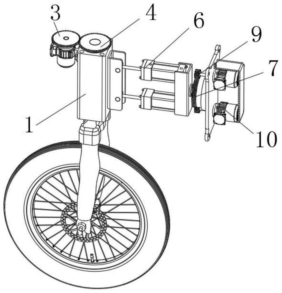 Steering modular mechanism capable of adjusting kingpin inclination angle and wheel camber angle