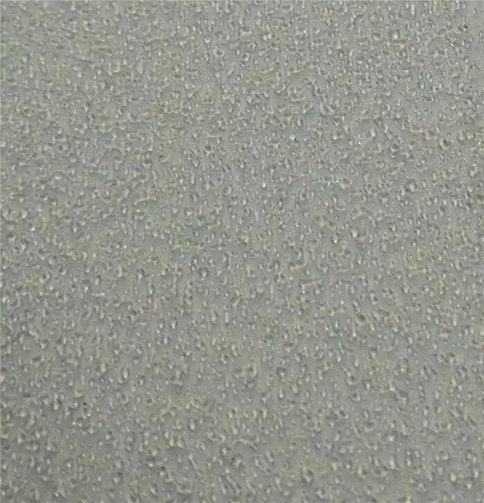 Dewdrop dry particles, glaze ink with dewdrop effect, preparation method of glaze ink, rock plate and preparation method of rock plate