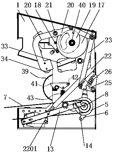 Automatic net feeding device for silage bundling machine