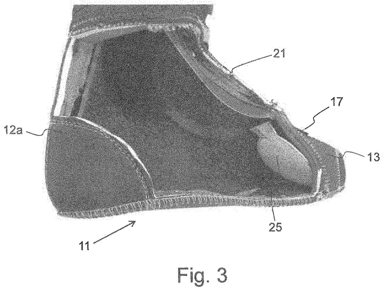 Detachable tongue for injected slipper, with associated slipper and boot
