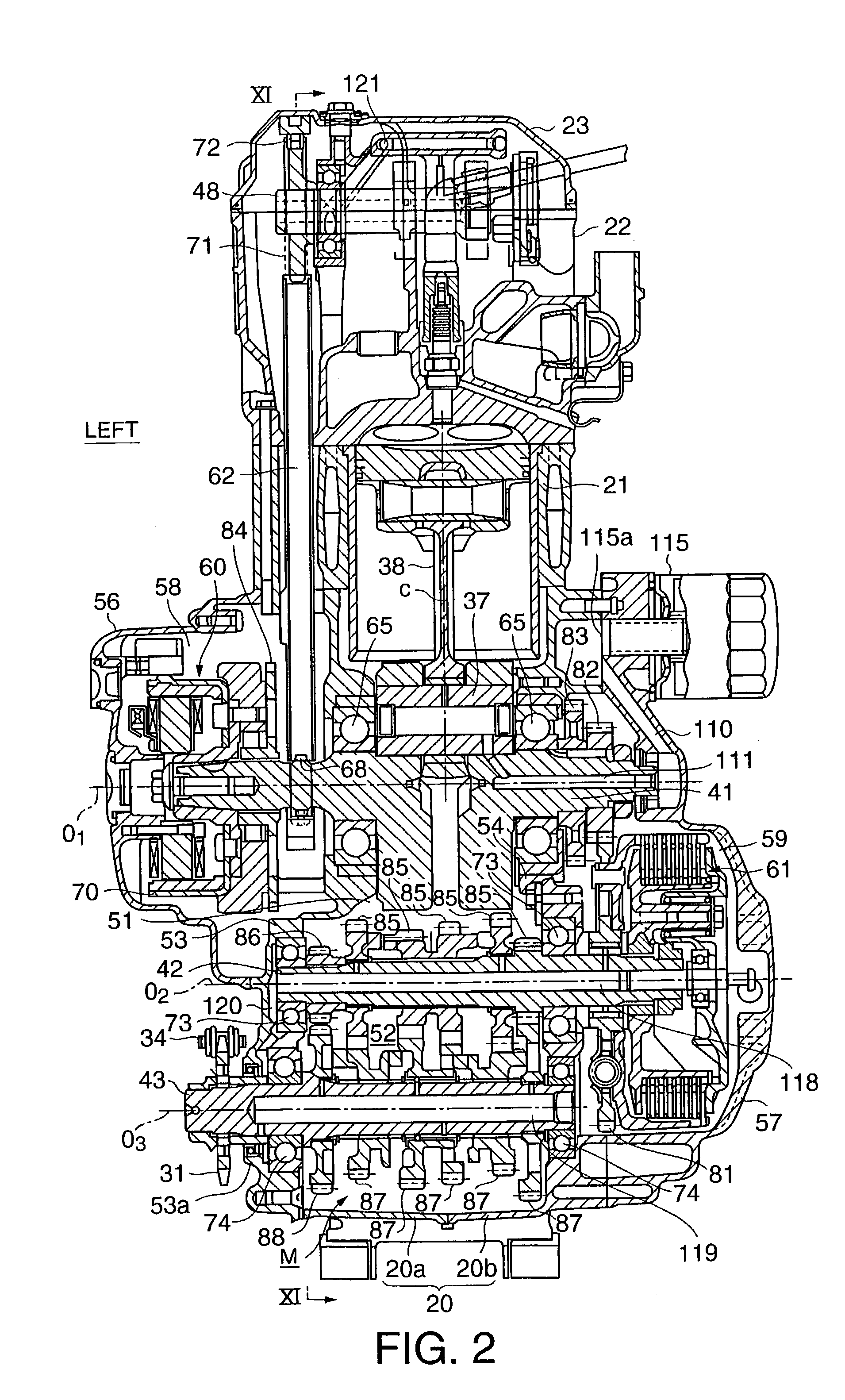 Dry-sump lubrication type four-stroke cycle engine