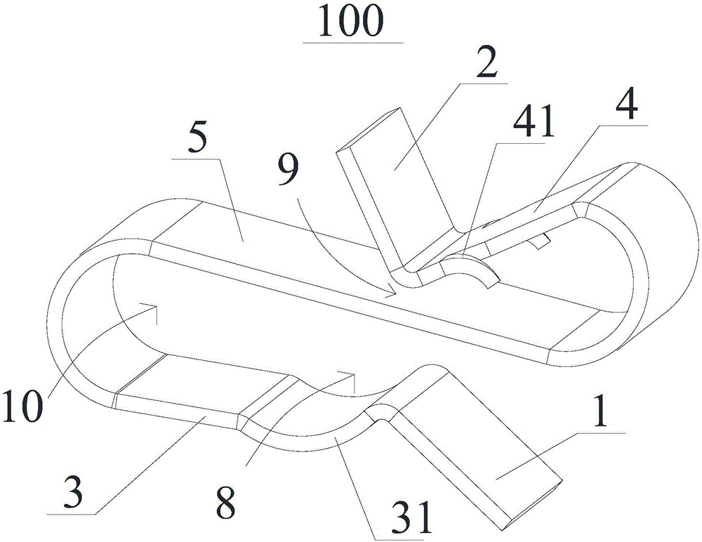 Wire clip for photovoltaic tracking device and cable collection anchoring device with wire clip