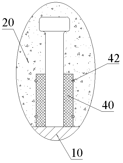 Shear force connection member for flexible welding nails of combined structure of steel and concrete