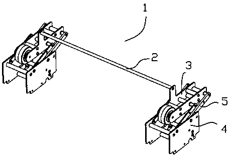 A synchronous jacking device for a cloth folding machine