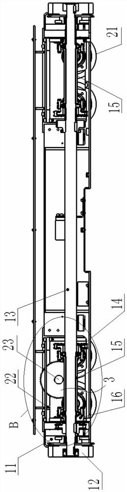 Walking reversing mechanism of four-way vehicle