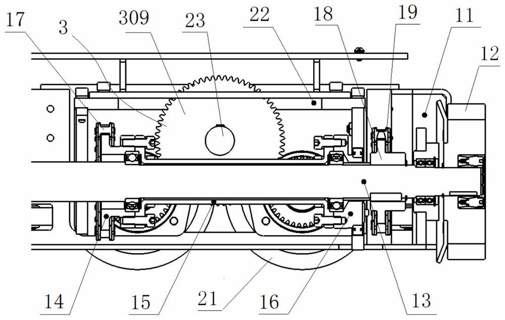 Walking reversing mechanism of four-way vehicle