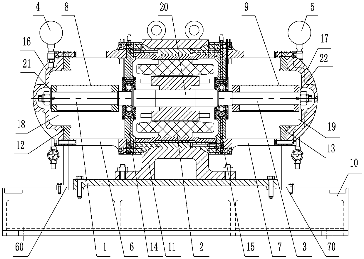 Double-end seal dynamic running testbed and method