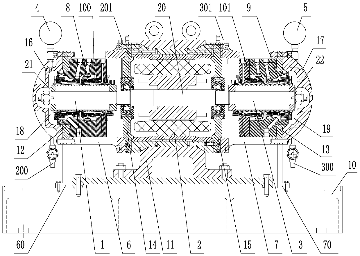 Double-end seal dynamic running testbed and method