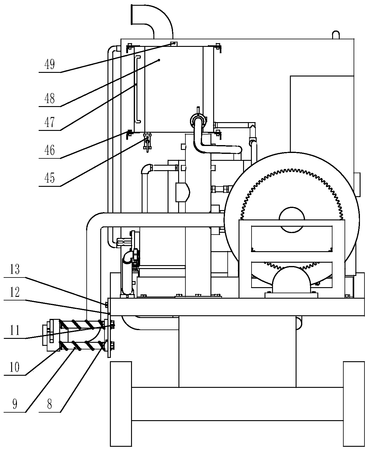 Fire-fighting medium supply device and method for substation fire-fighting robot