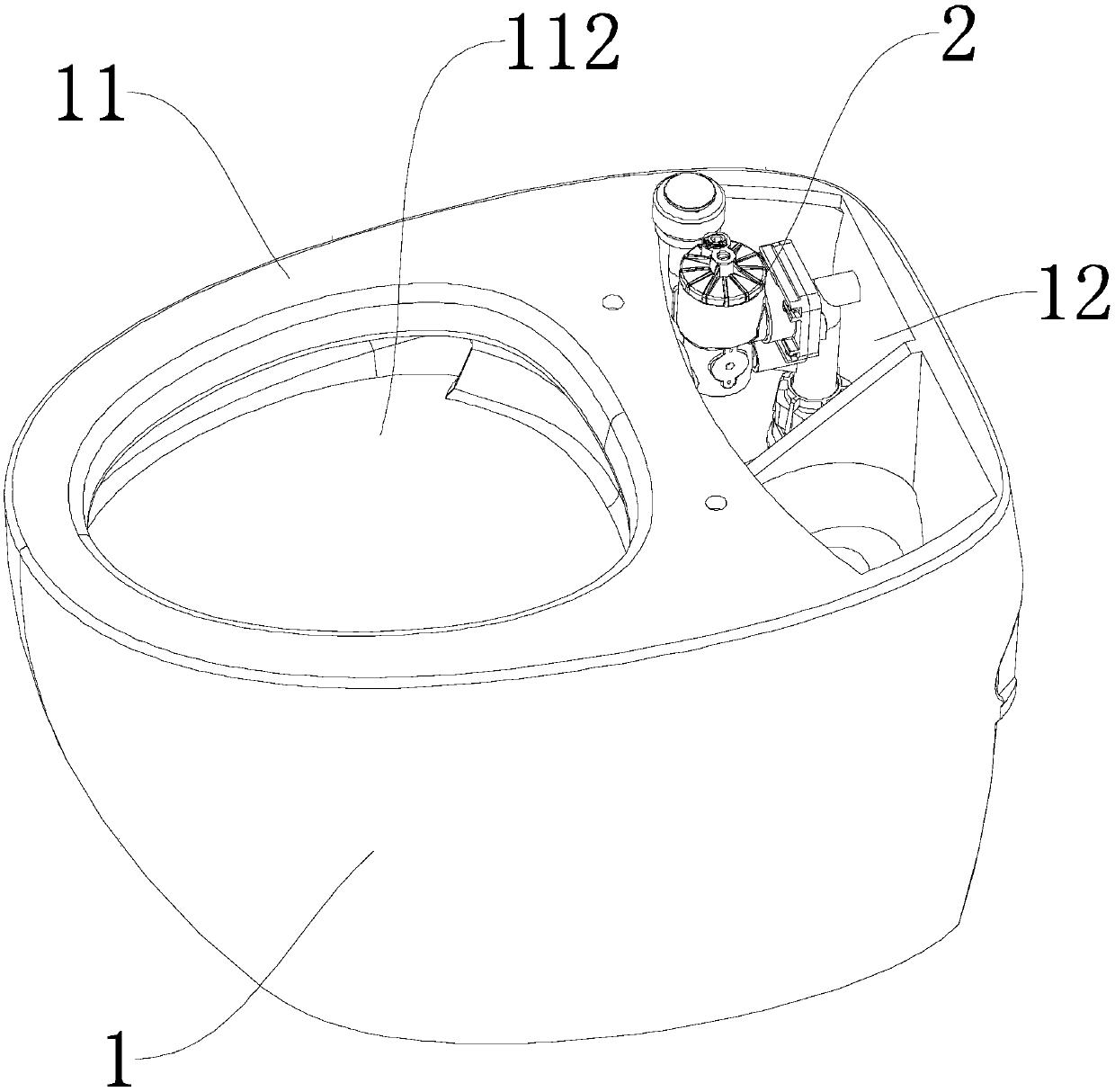 Toilet-bowl flushing system