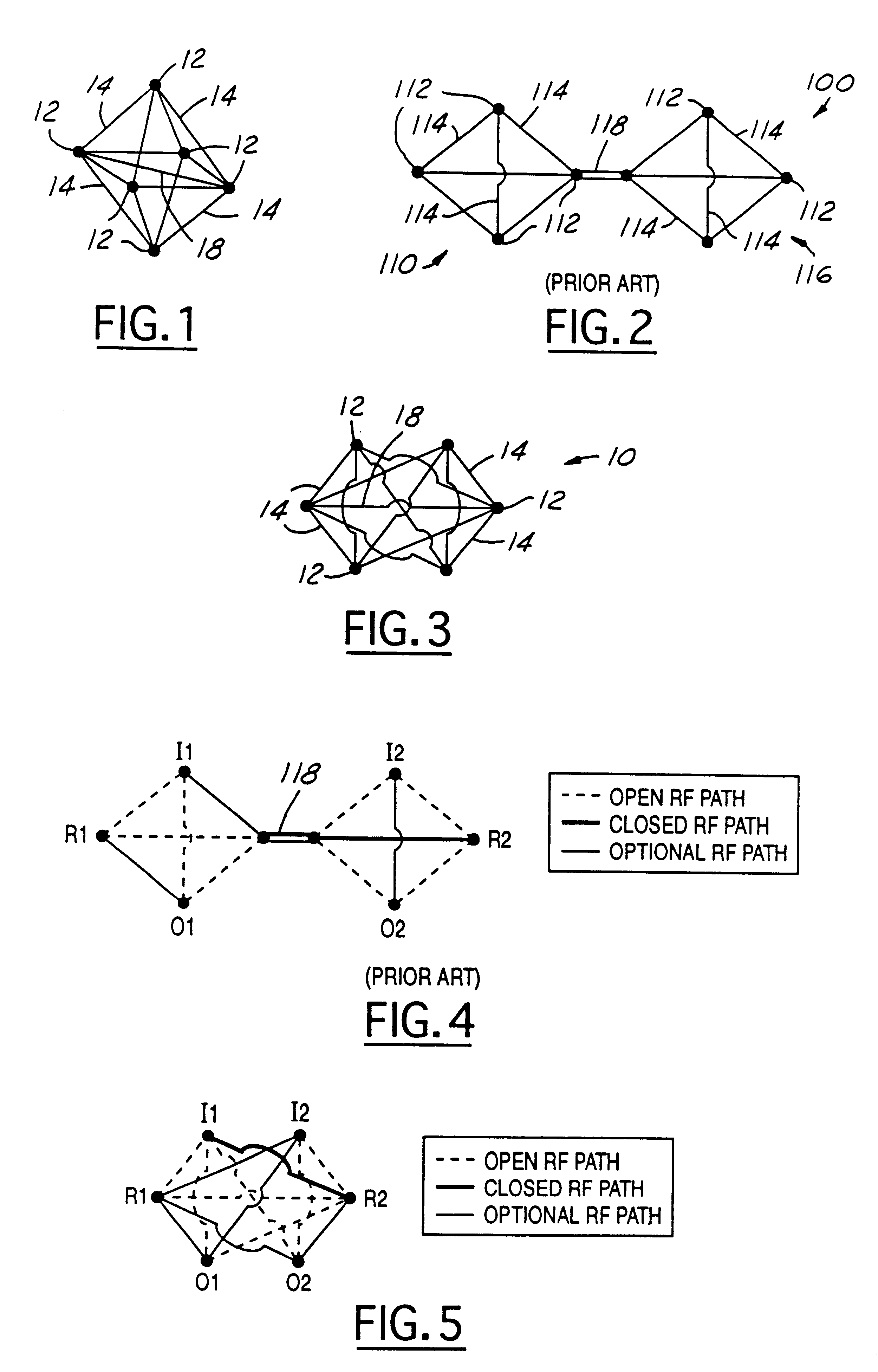 Polyhedral-shaped redundant coaxial switch