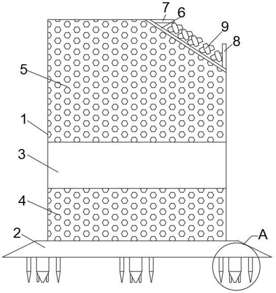 Oblique and straight combined type wave-resistant caisson structure