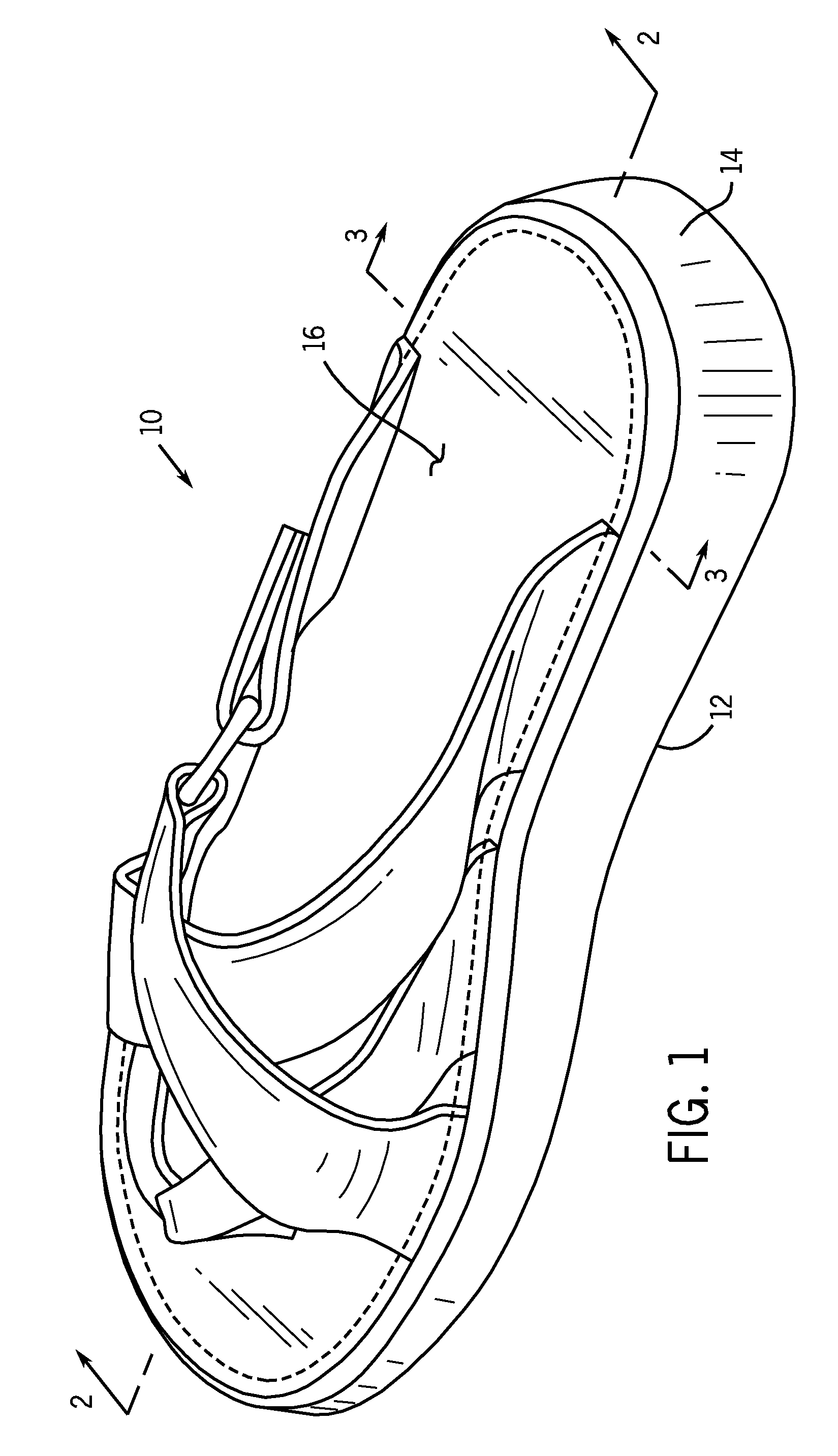 Shoe sole with loose fill compartments seperated by arch support