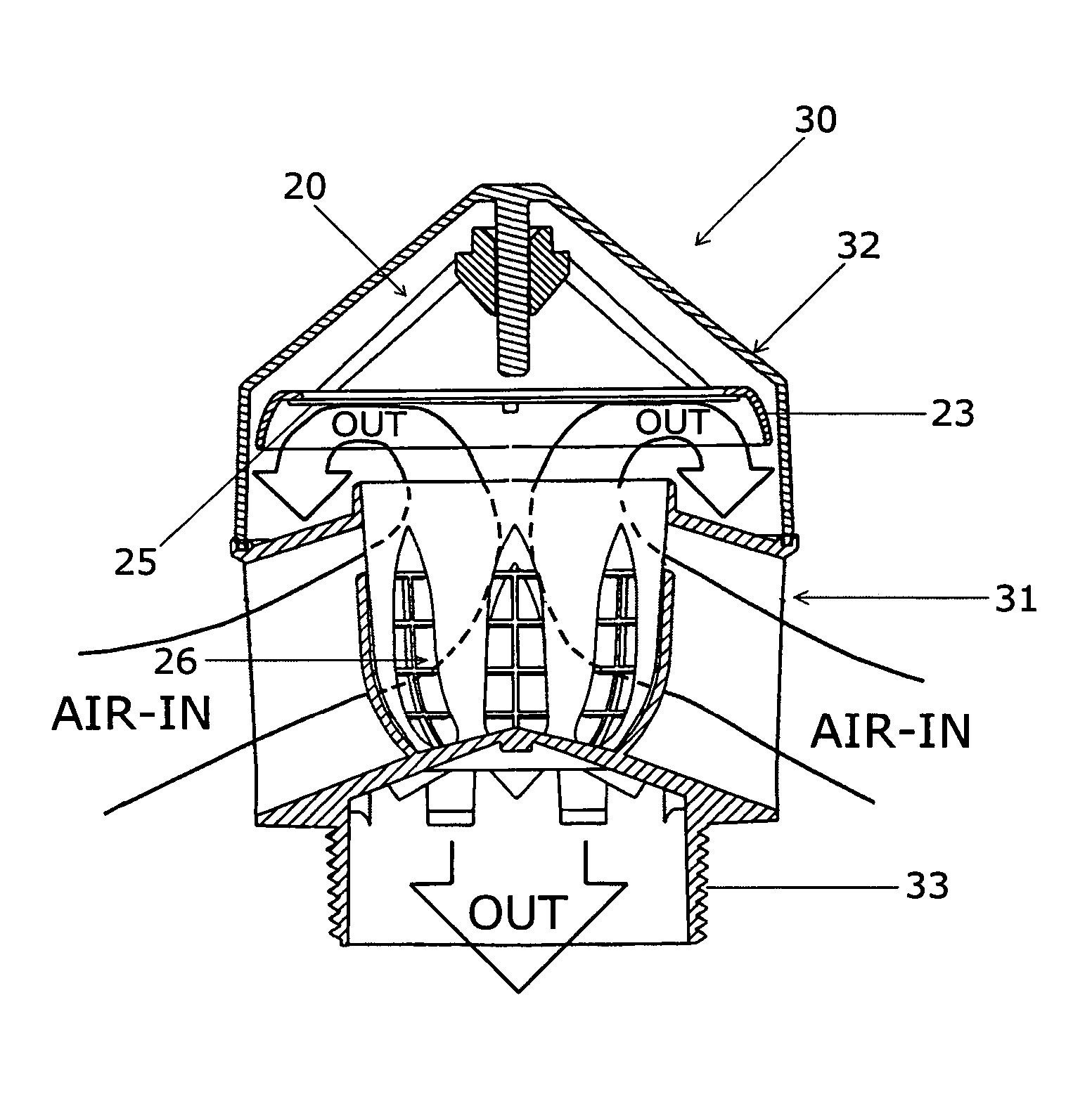 Air admittance valve assembly