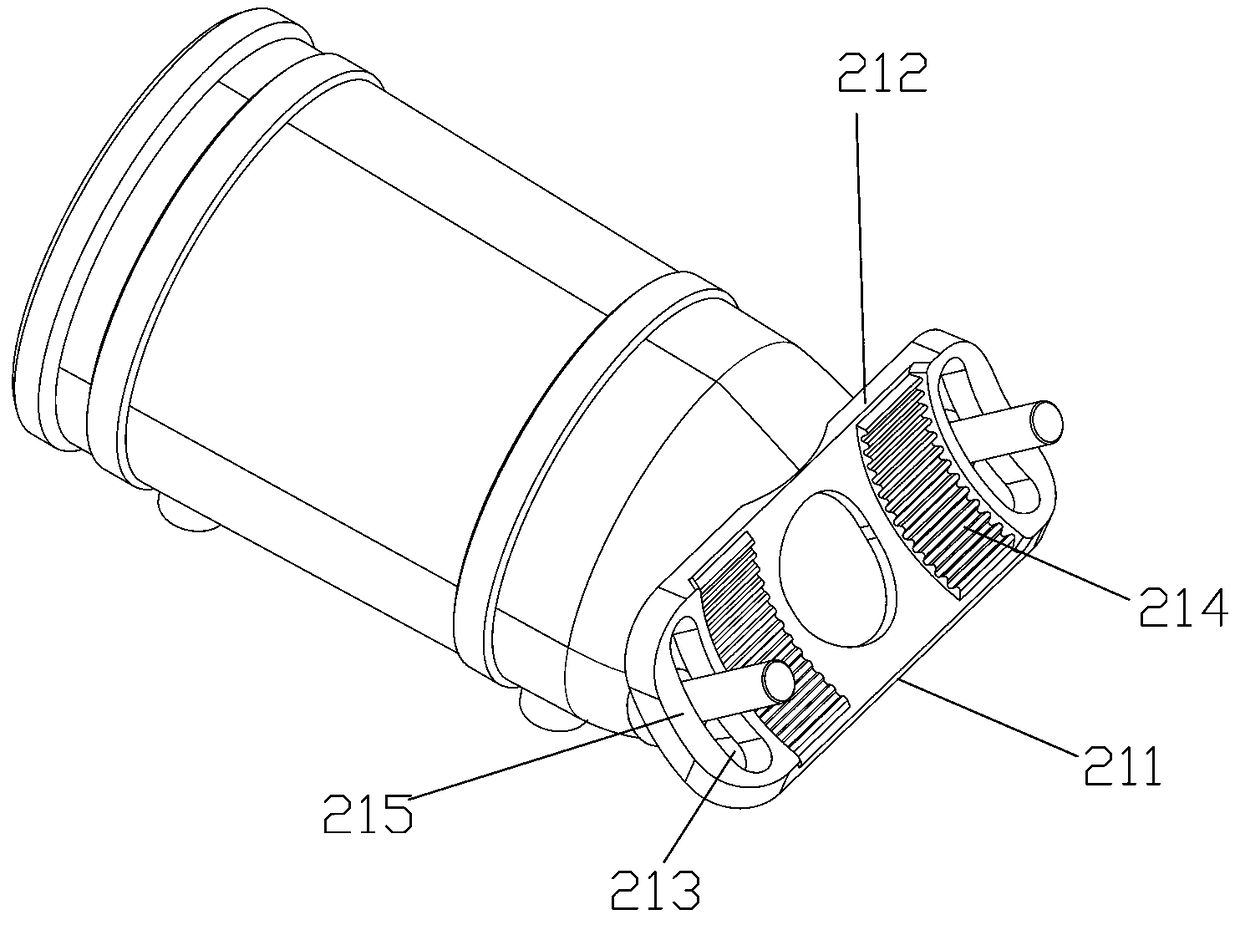 Connecting structure of streetlamp body and support
