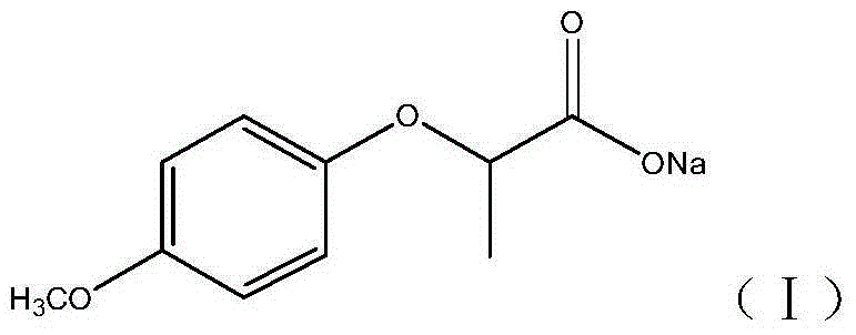 A kind of industrial production method of 2-(4-methoxyphenoxy) sodium propionate