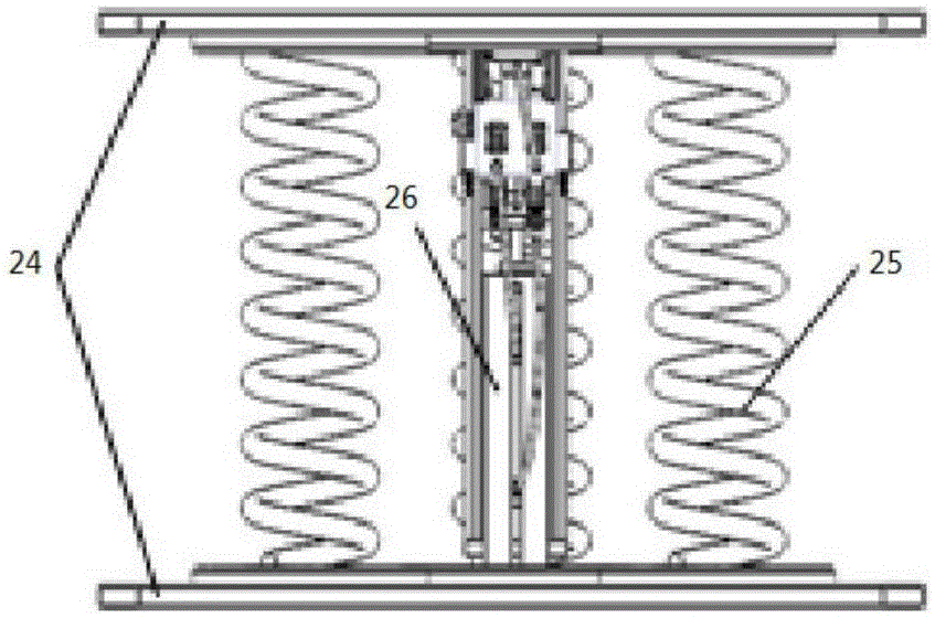 Hydraulic pulsation vertical vibration isolation device