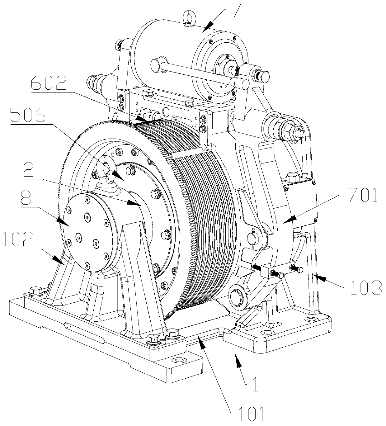 Magnetic gear speed-regulating permanent-magnet synchronous traction machine