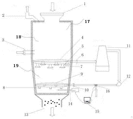 Cooling gas system for cooling section of shaft furnace
