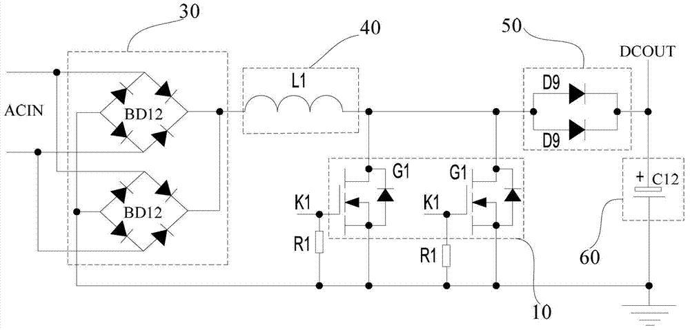 PFC circuit and electronic equipment comprising same
