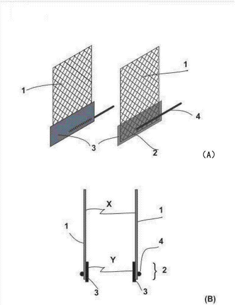 Electrode material of mesh shaped titanium oxide film, manufacturing method thereof, and application thereof