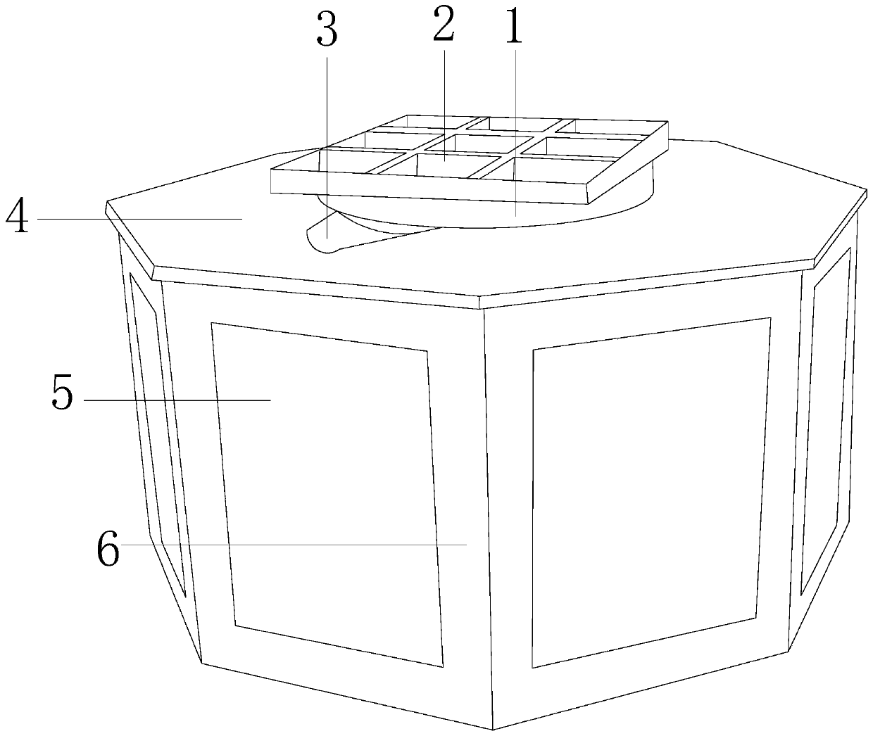 A protective melting furnace for infusing anti-oxidation magnesium alloy gas with argon gas in the laboratory