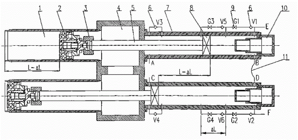 Pumping stroke control method of double-cylinder pump and pumping device