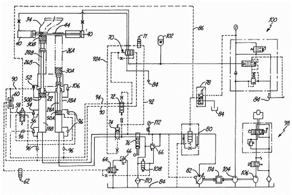 Pumping stroke control method of double-cylinder pump and pumping device