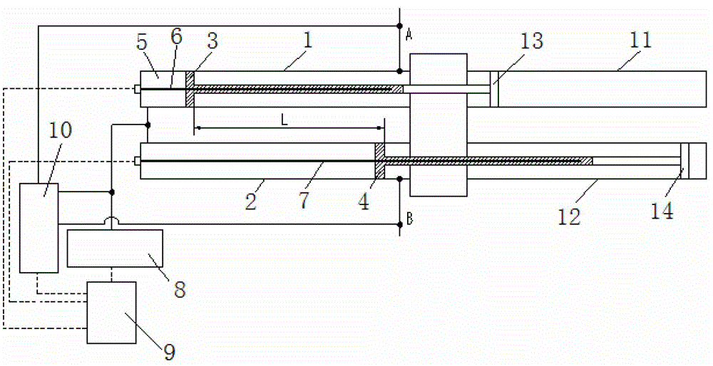 Pumping stroke control method of double-cylinder pump and pumping device