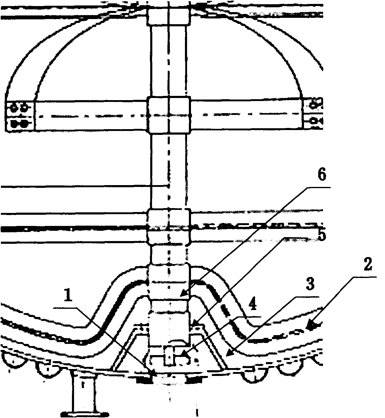 Mixing shaft lower positioner with small blade