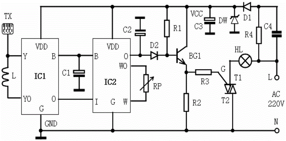 Streetlamp controller capable of changing lights in delayed manner through human body induction and used in parks