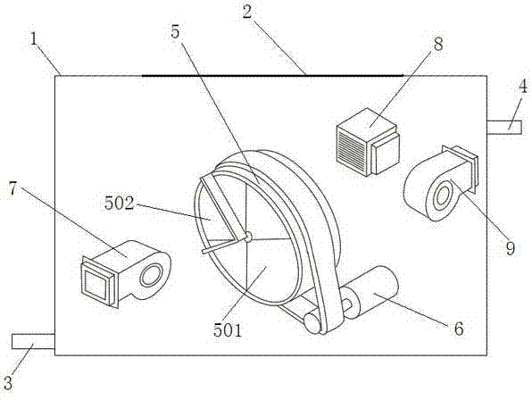 35kV switch cabinet dehumidifying device based on adsorption rotary-wheel dehumidification