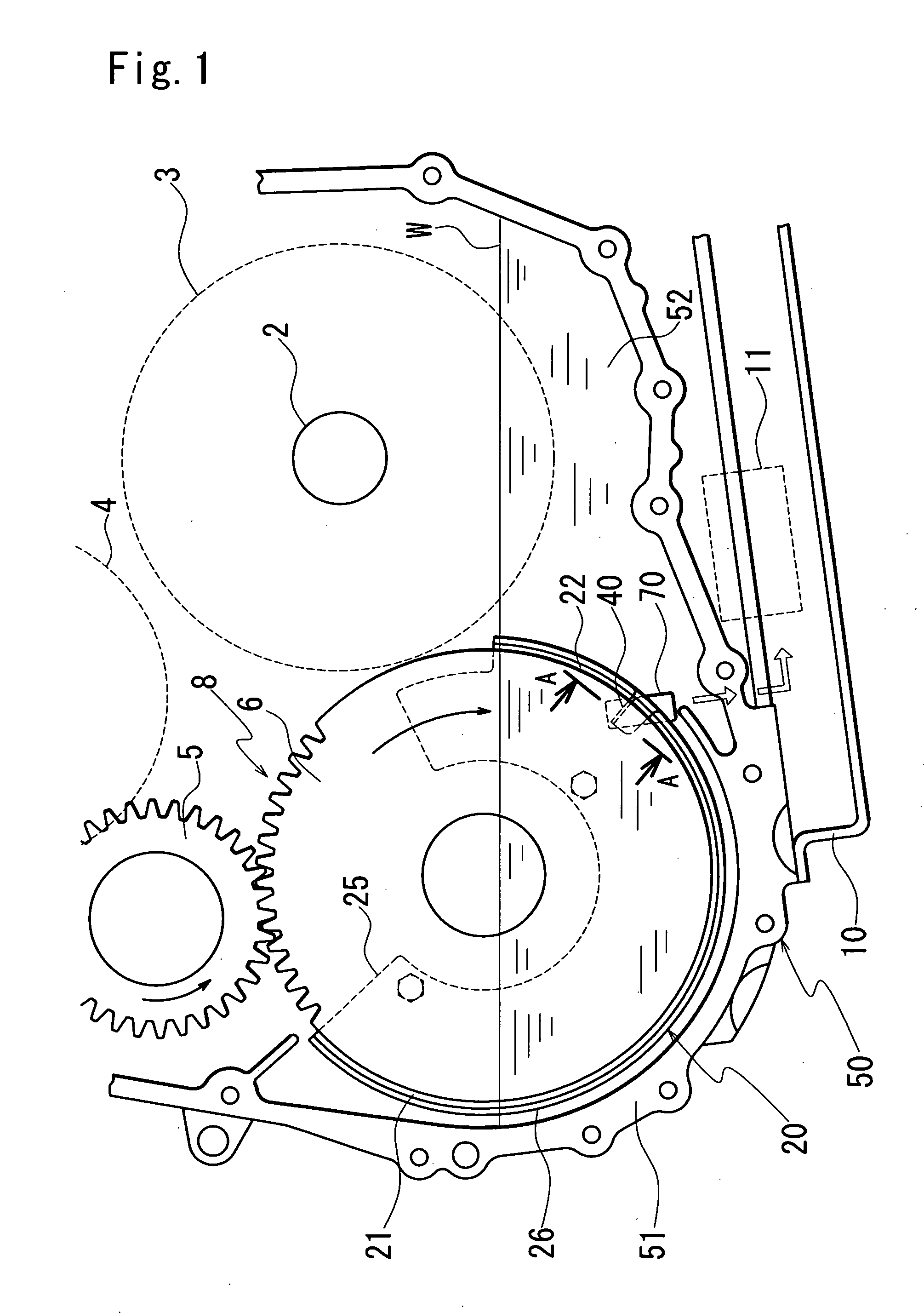 Oil discharge structure of baffle plate