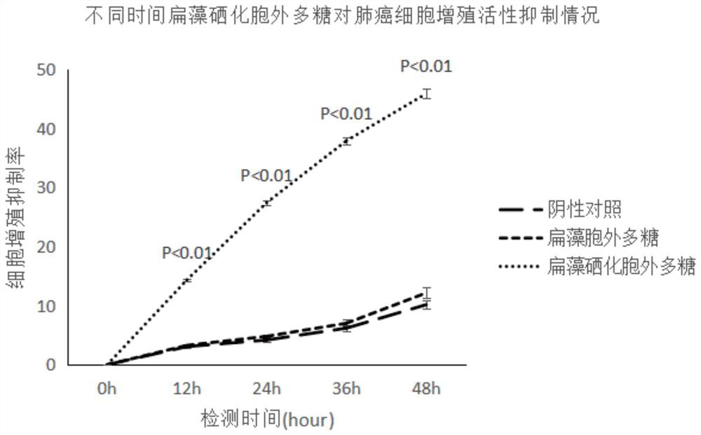 Application of platymonas selenized exopolysaccharide in lung cancer treatment