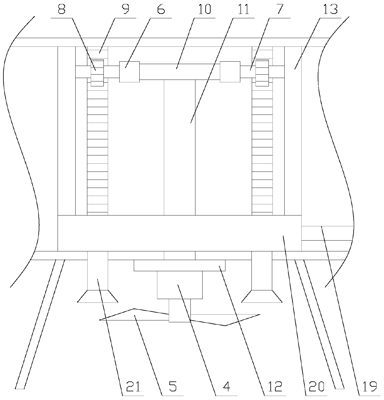 Mowing equipment with adjusting function for landscape gardening