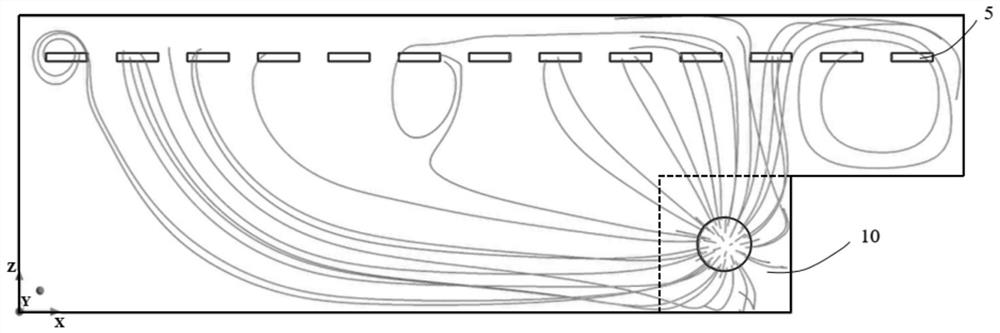 A horizontal air-cooled refrigerator