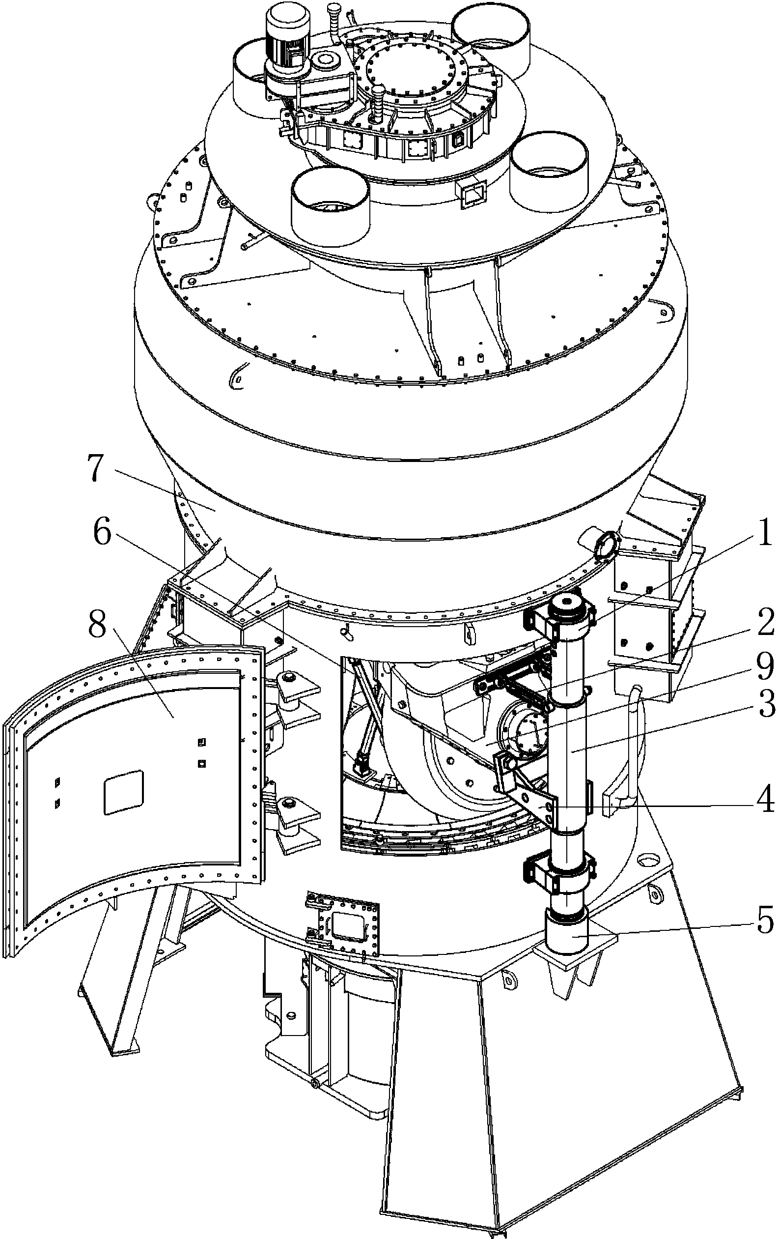 Rotate tool for disassembly and assembly of grinding roller device of medium-speed roller-type coal pulverizer