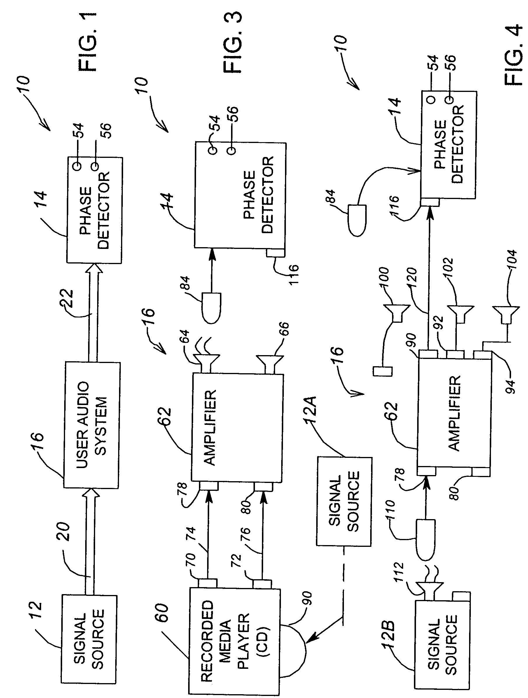 Audio signal phase detection system and method