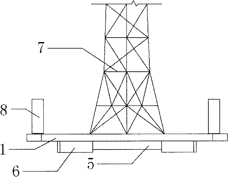 Basic structure and installation method of offshore wind measuring tower