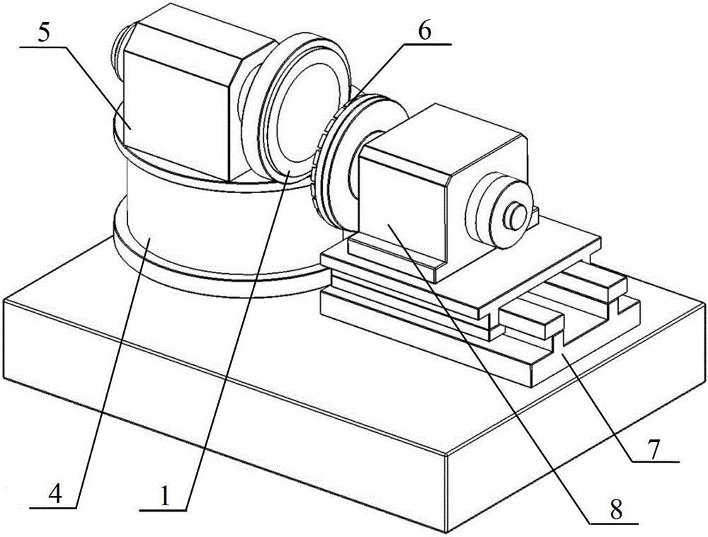 A three-axis linkage mechanical seal ring complex surface grinding method