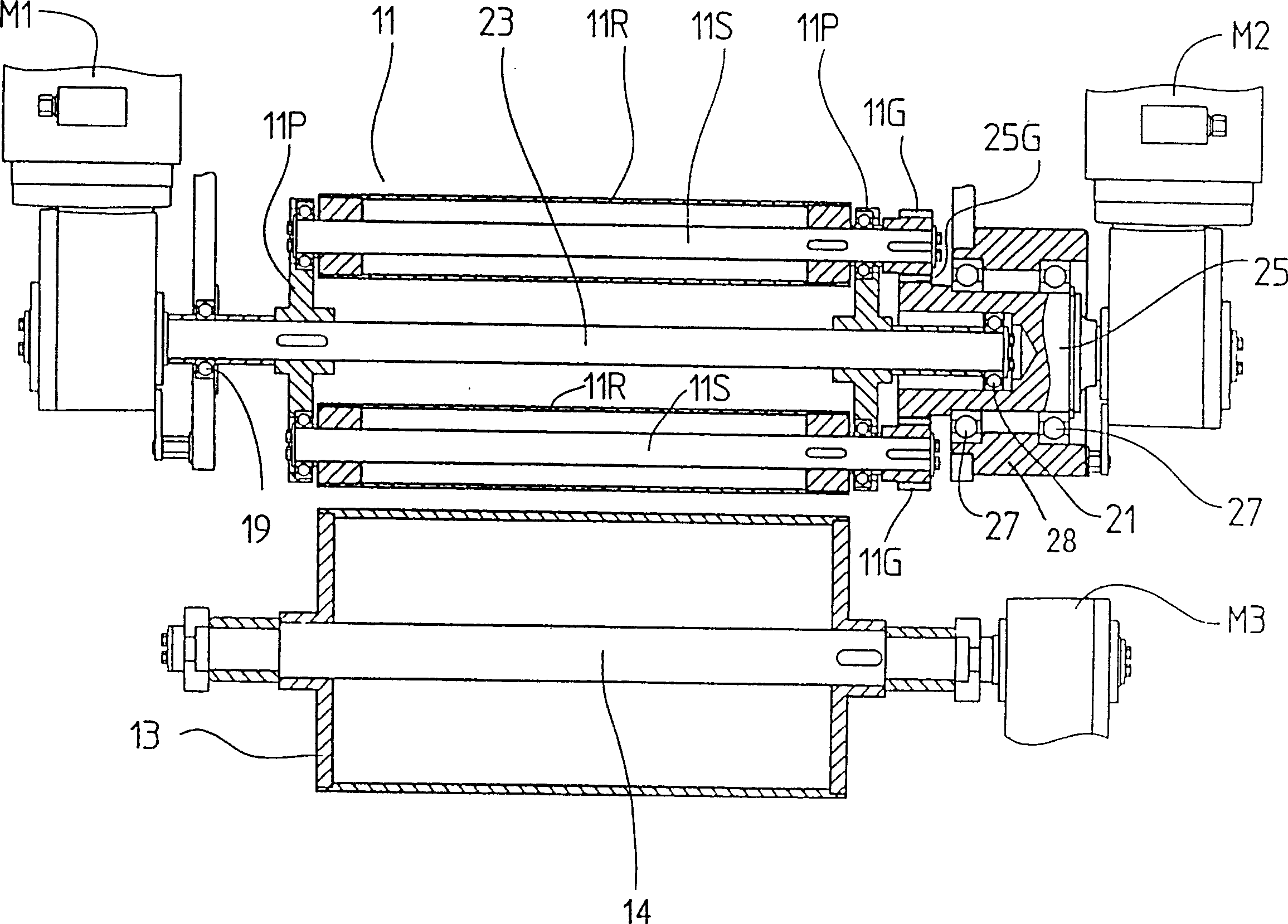 An apparatus and method for beating and rolling a food doughbelt