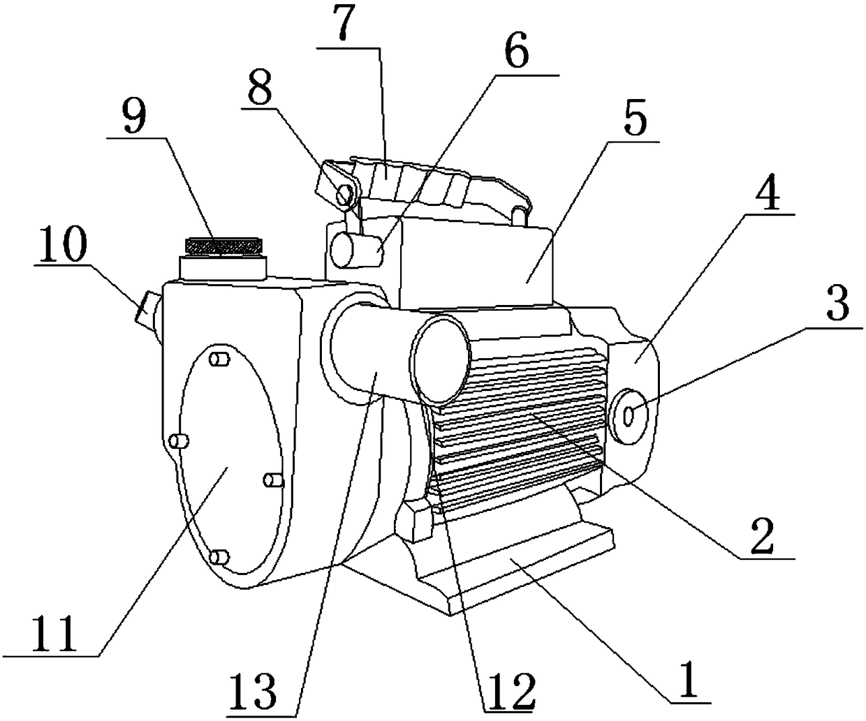 Oil pump with high-strength damping structure