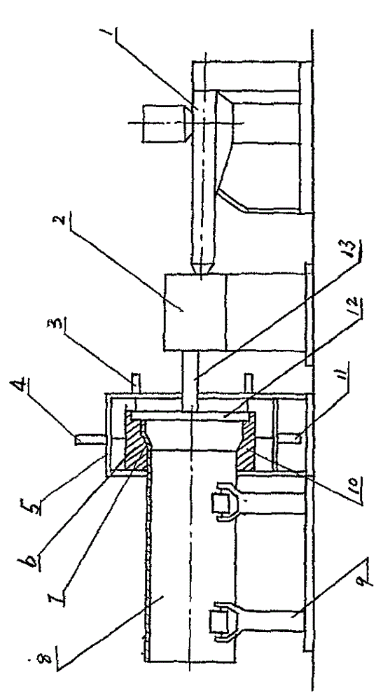 Socket and spigot type plastic pipe fusion welding device for conveying media through pressure