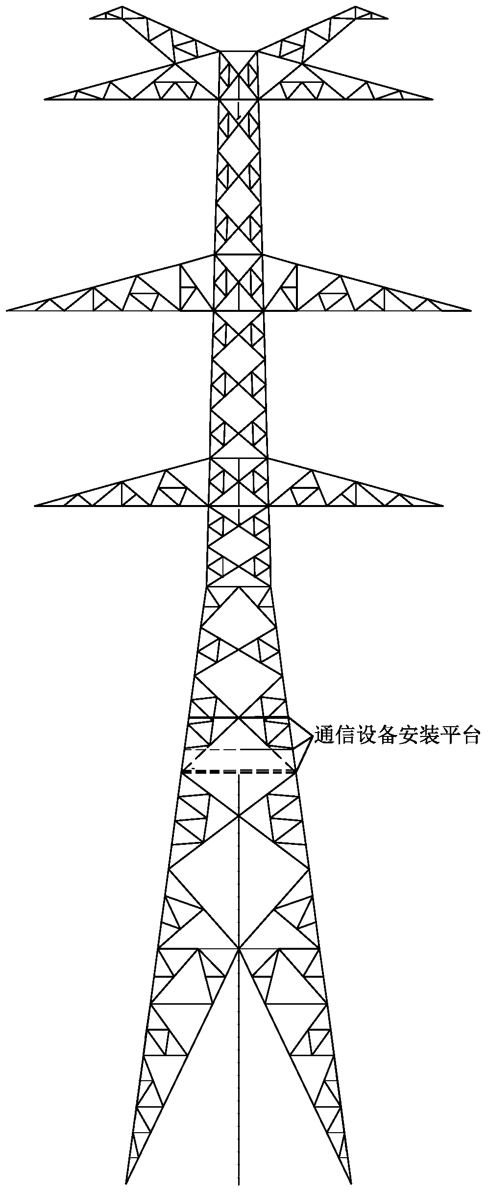 Design method for selecting installation position of shared iron tower communication equipment