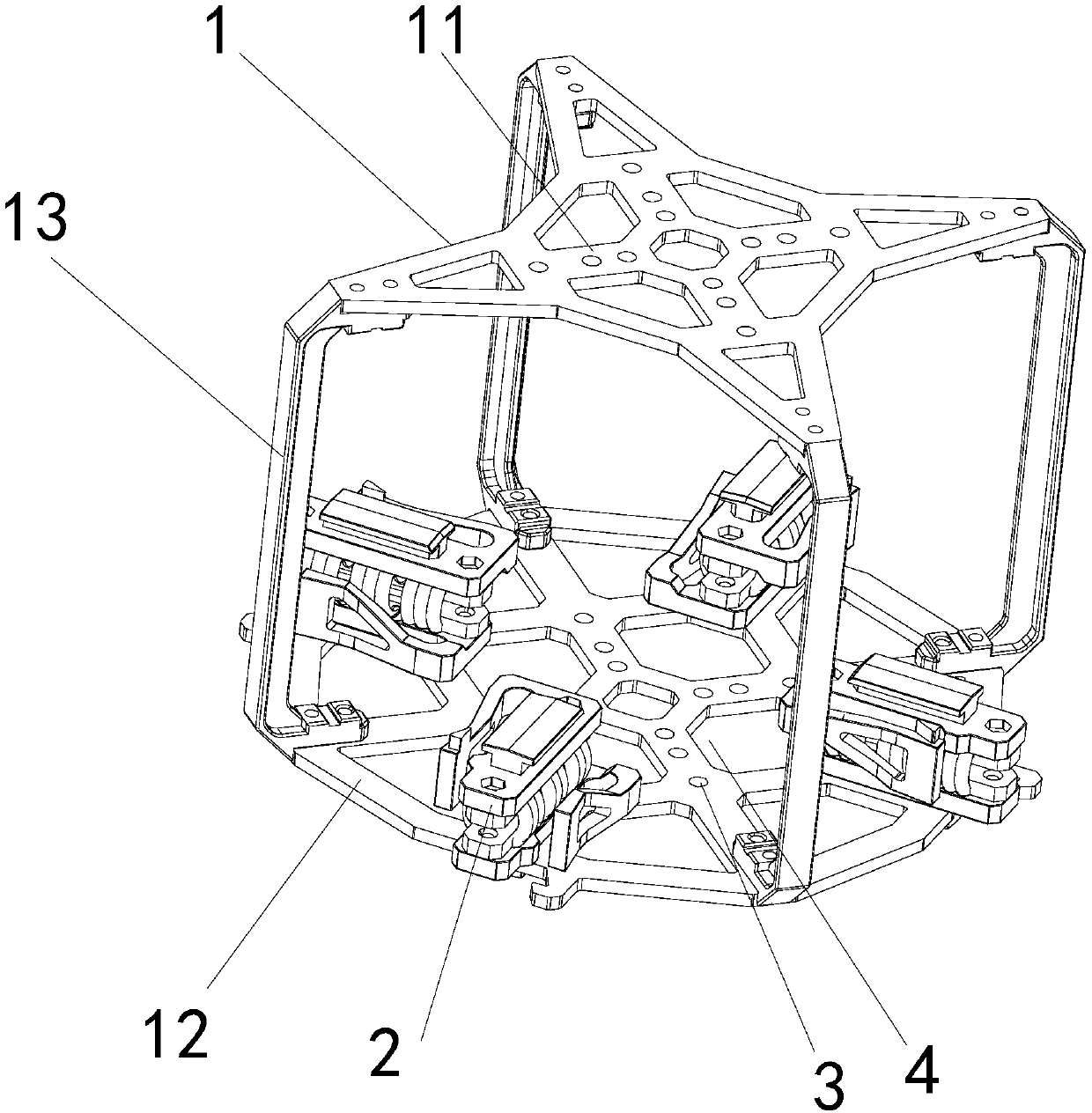 Unmanned aerial vehicle damping connecting rod system and unmanned aerial vehicle