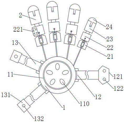 Multiple-freedom-degree identification-motion-tracing shape-touch-type exoskeleton mechanical glove
