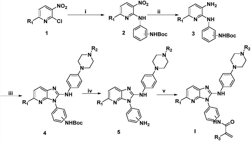2-aminoimidazopyridine derivative as well as preparation and application