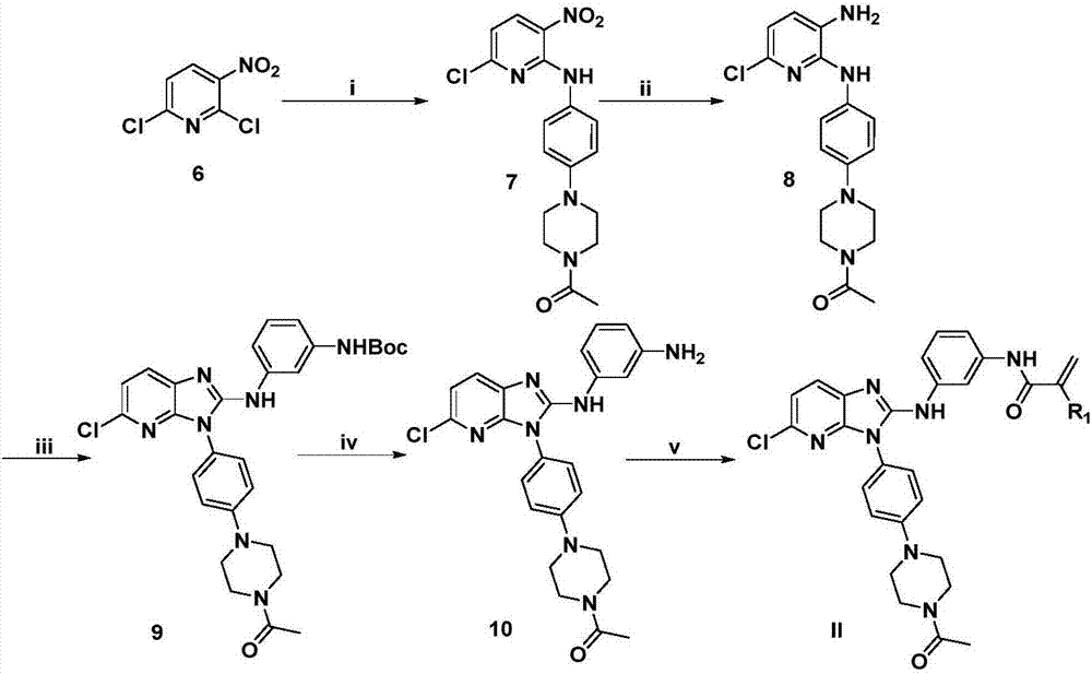 2-aminoimidazopyridine derivative as well as preparation and application