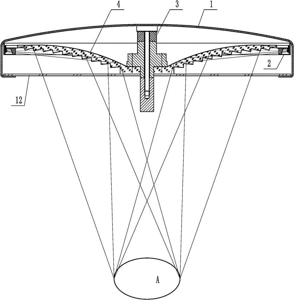 Refraction type shadowless operating lamp